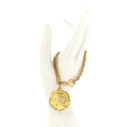 Chanel Metal Medallion Chain Bracelet Gold 2 of 4