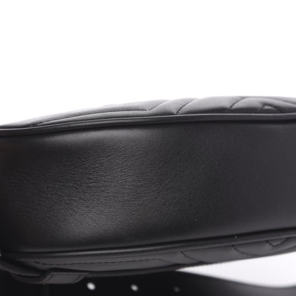Gucci Calfskin Matelasse GG Marmont Belt Bag 75 30 Black 9 of 10