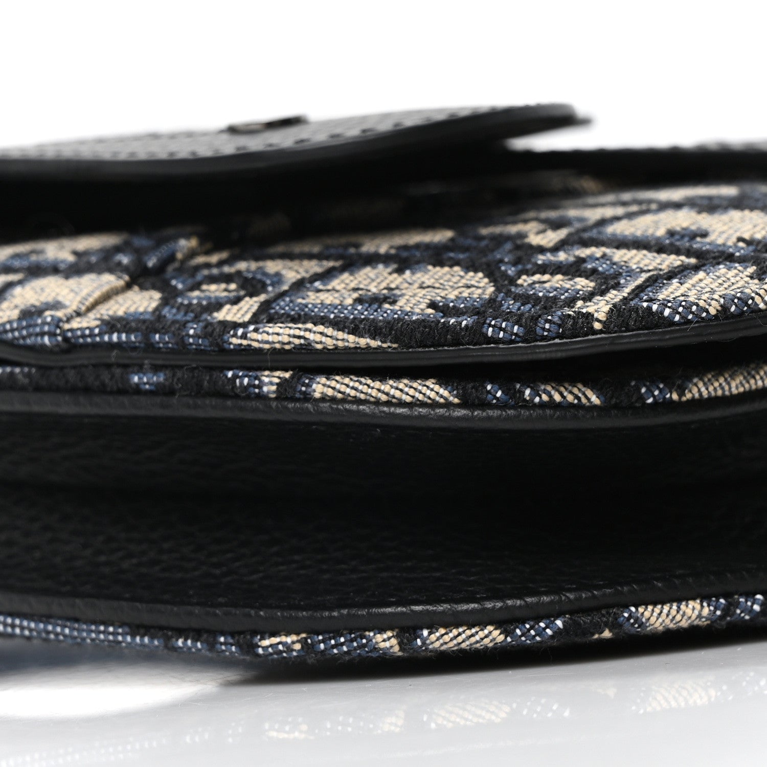 Christian Dior Oblique Saddle Messenger Pouch Beige Black 8 of 9
