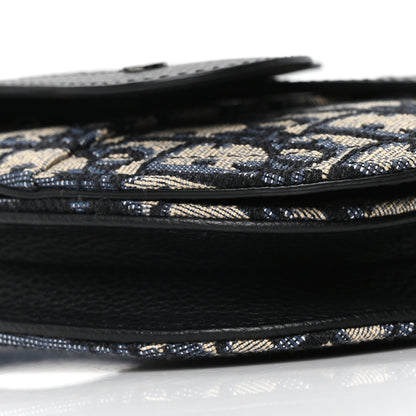 Christian Dior Oblique Saddle Messenger Pouch Beige Black 8 of 9