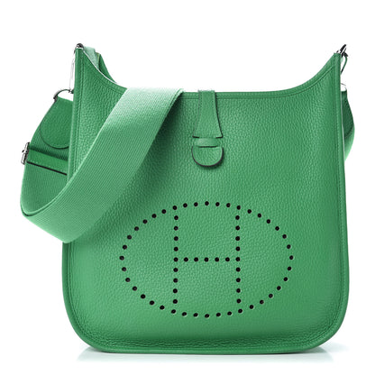 Hermes Taurillon Clemence Evelyne III PM Bambou 1 of 15