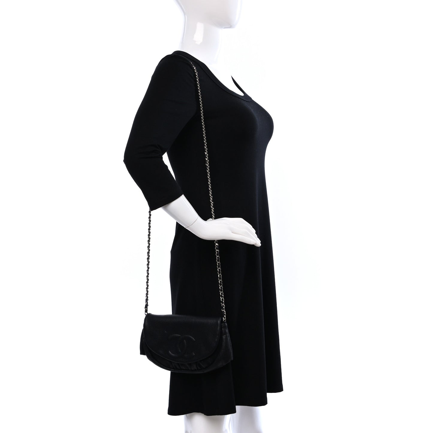 Caviar Half Moon Wallet On Chain WOC Black