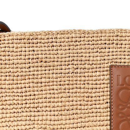 Loewe Calfskin Raffia Paulas Ibiza Pochette Bag Natural Tan 8 of 12