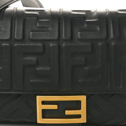 Fendi Nappa FF 1974 Embossed Baguette Black 8 of 10