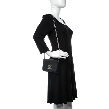 Louis Vuitton Epi Twist Chain Wallet Black 2 of 8