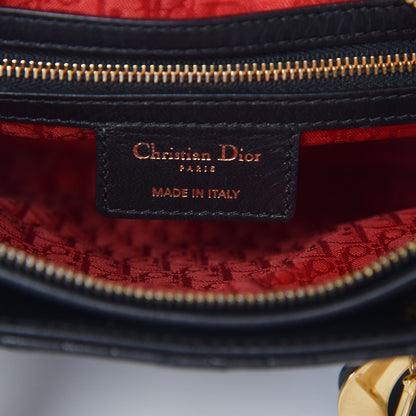 Christian Dior Lambskin Cannage Medium Lady Dior Black 7 of 8