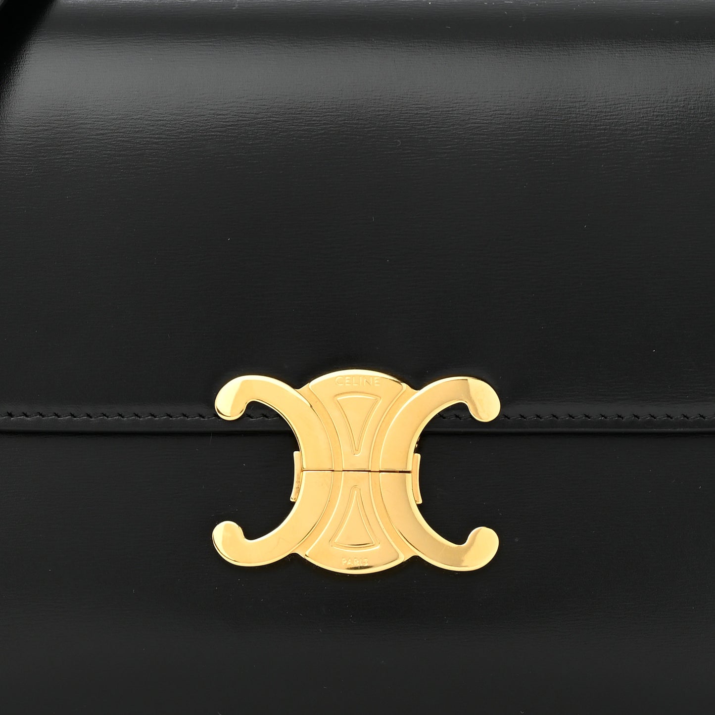 Shiny Calfskin Medium Triomphe Black