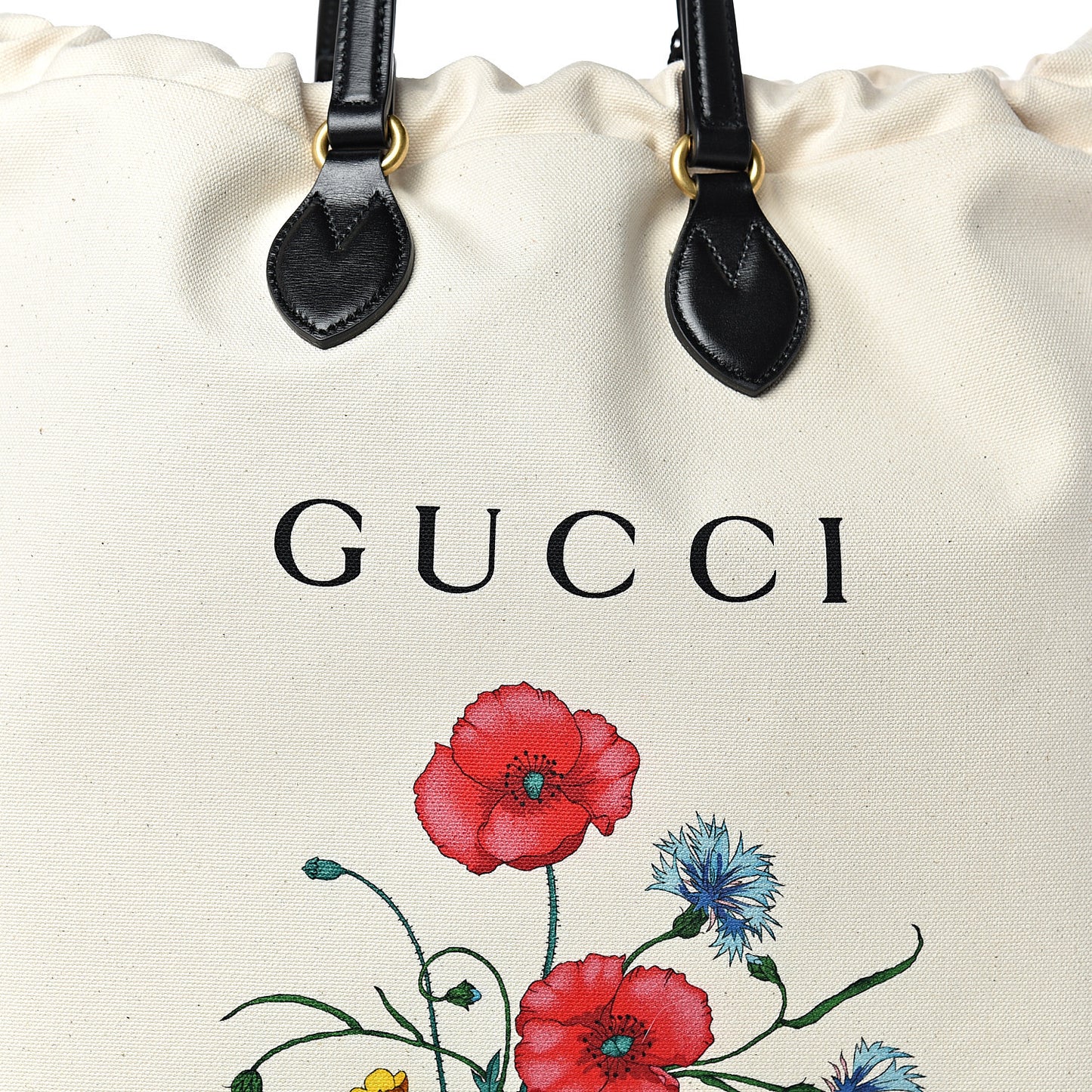 Canvas Chateau Marmont Drawstring Tote Beige