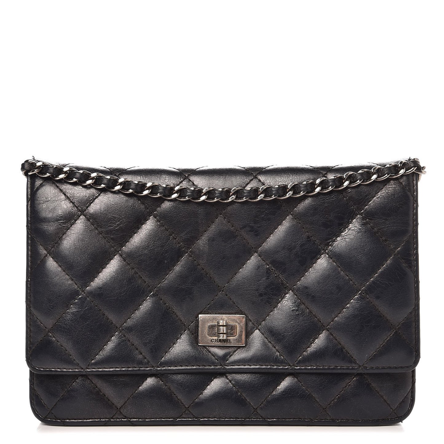 Aged Calfskin Reissue Wallet On Chain WOC Black