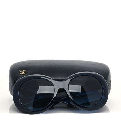 Chanel Acetate Patent CC Bow Sunglasses 5282-Q Blue 9 of 9