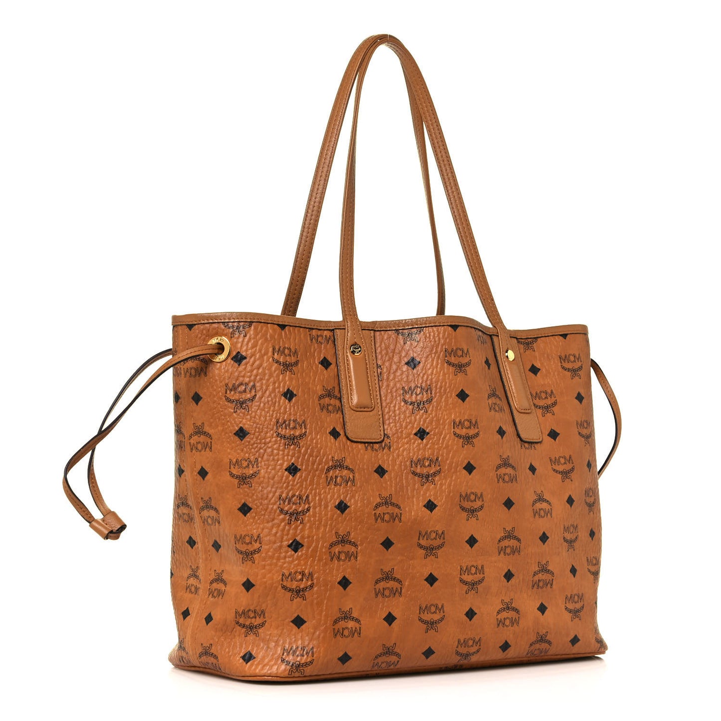 Visetos Medium Liz Reversible Shopper Tote Cognac