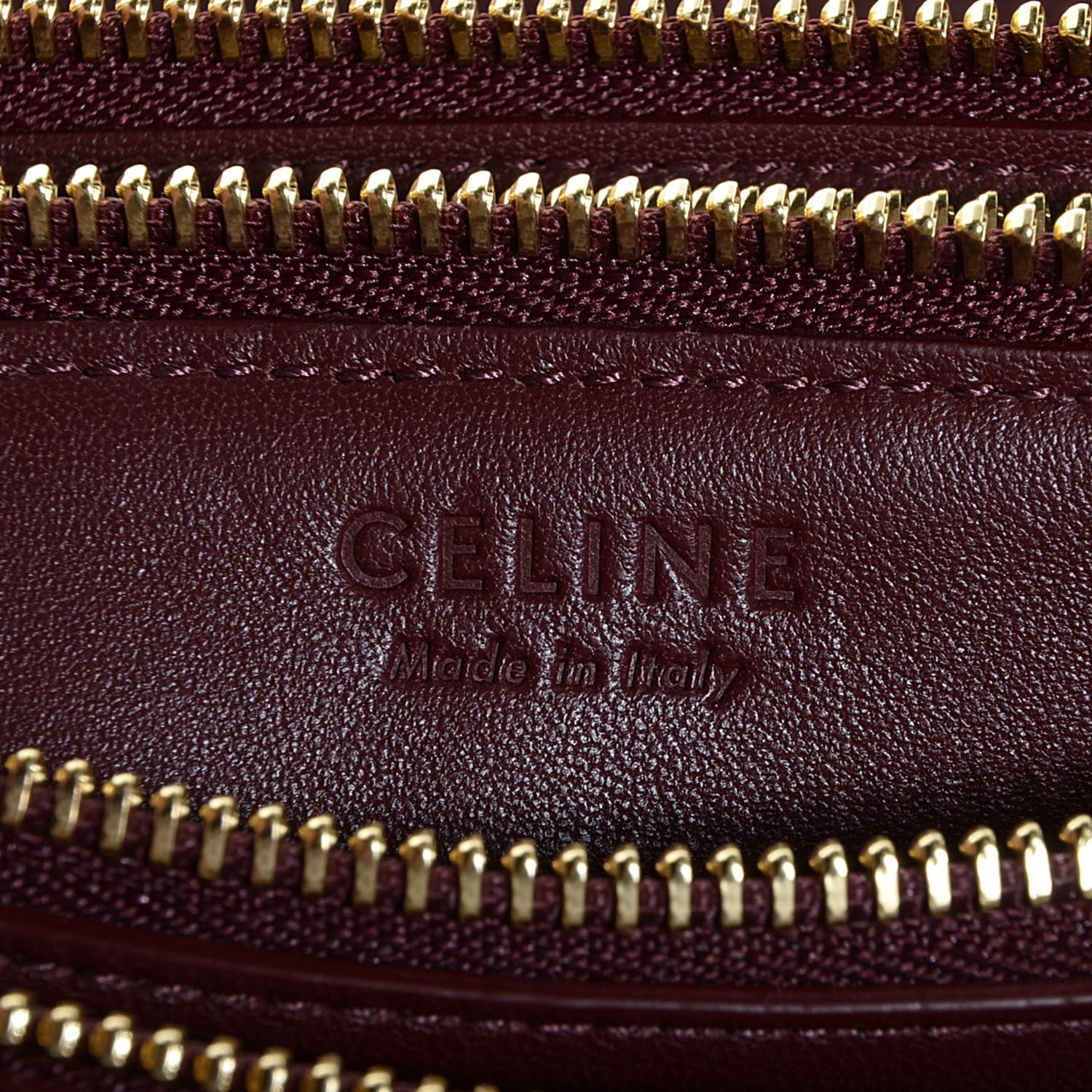 Celine Lambskin Small Trio Crossbody Bag Burgundy 6 of 8