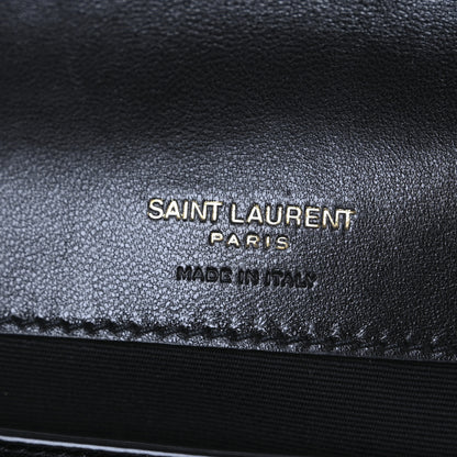 Saint Laurent Lambskin Chevron Quilted Small Loulou Bag Black 7 of 11