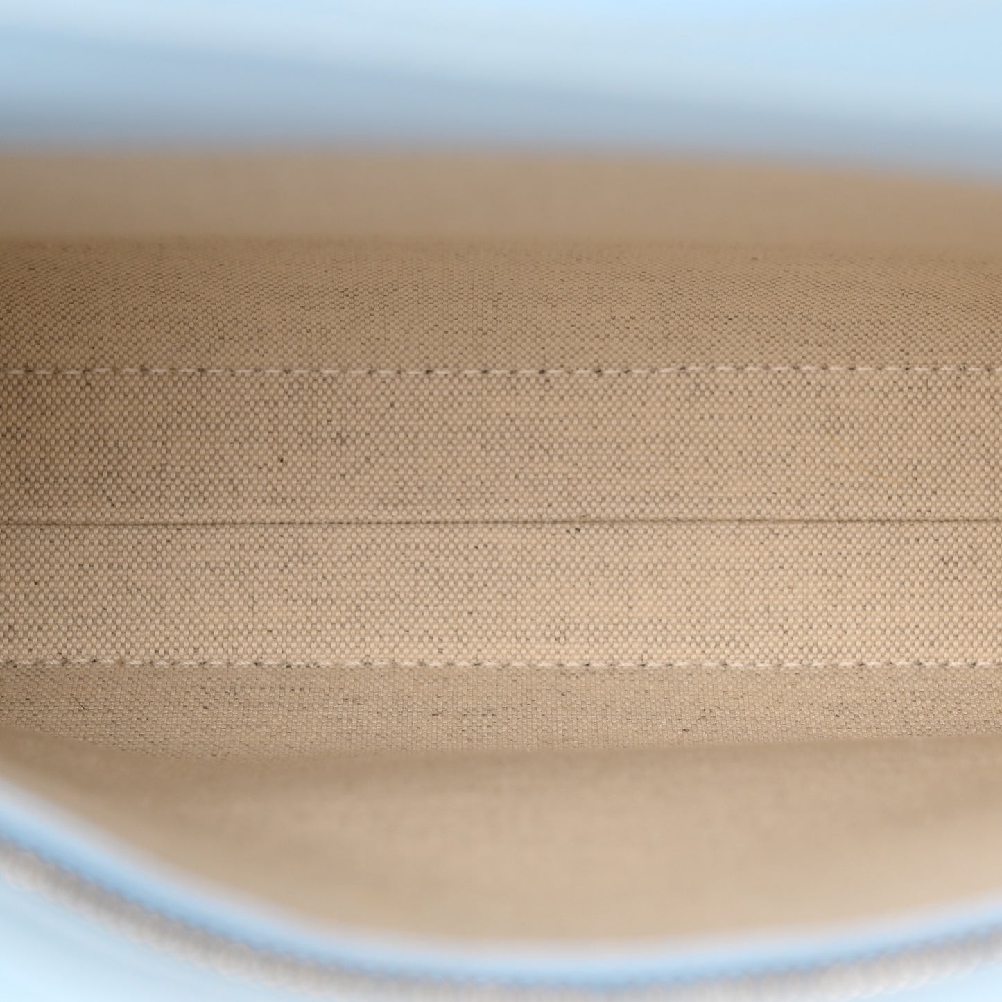Canvas Smooth Calfskin Two Tone Mini Pocket Bag Natural Pale Blue