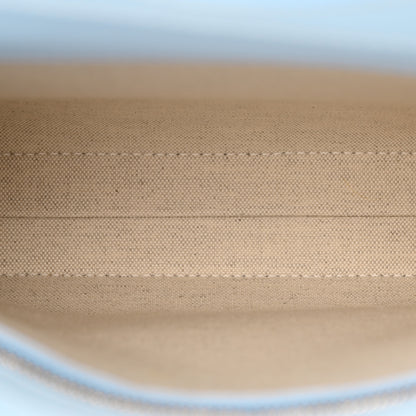 Burberry Canvas Smooth Calfskin Two Tone Mini Pocket Bag Natural Pale Blue 5 of 10