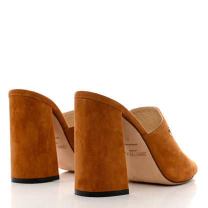 Jimmy Choo Suede Baia 100 Mules 37 Tan 4 of 12
