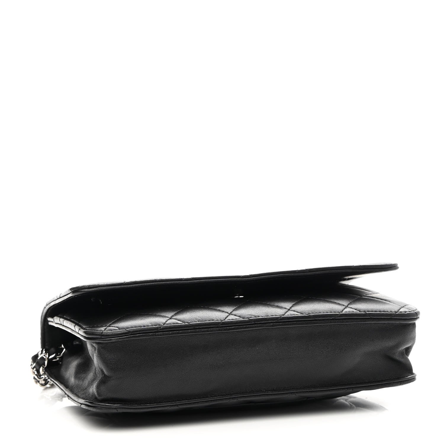 Chanel Lambskin Quilted Wallet On Chain WOC Black 3 of 9