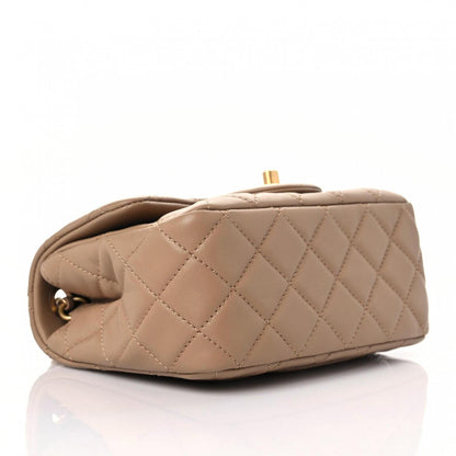 Chanel Lambskin Quilted Mini Pearl Crush Flap Beige 4 of 9