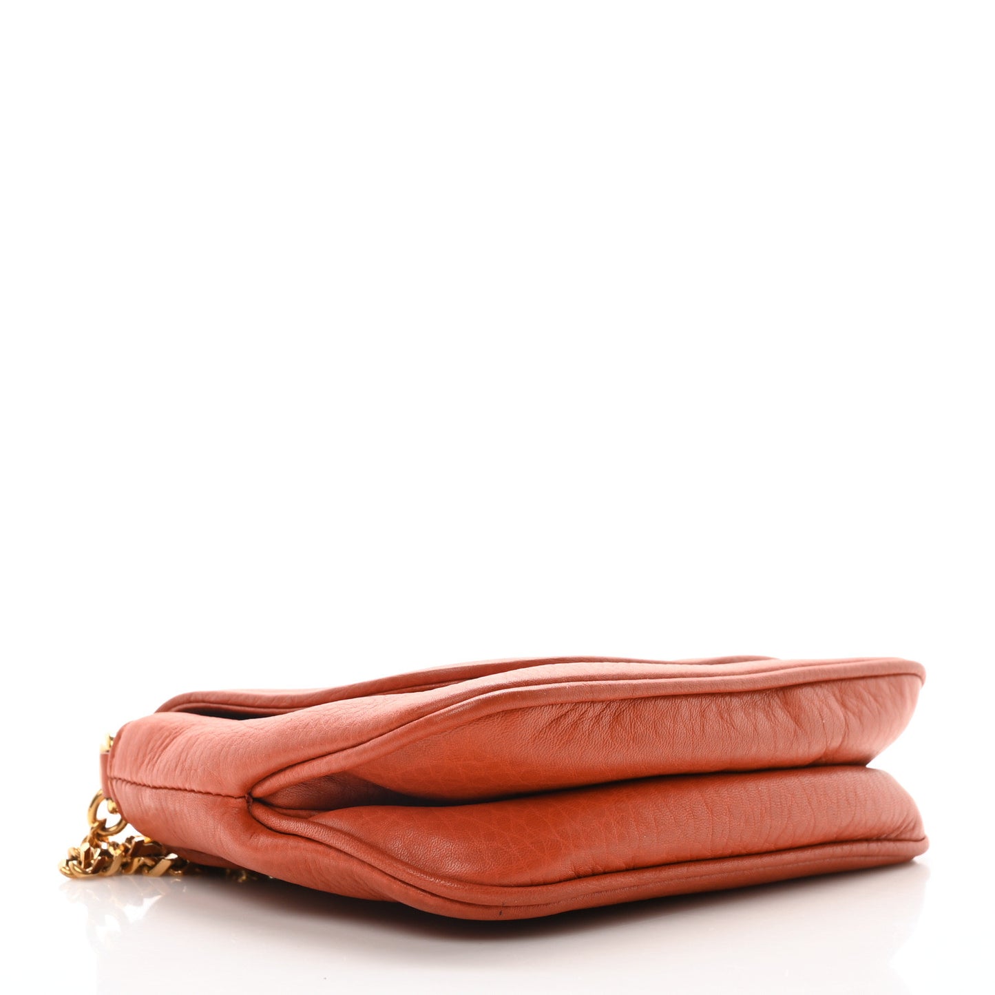 Pebbled Calfskin Small 1973 Chain Shoulder Bag Orange
