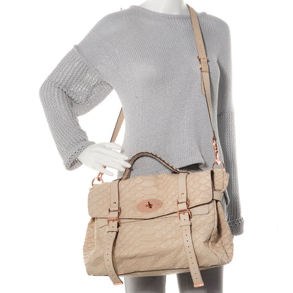 Mulberry Silky Snake Print Alexa Medium Beige 2 of 15