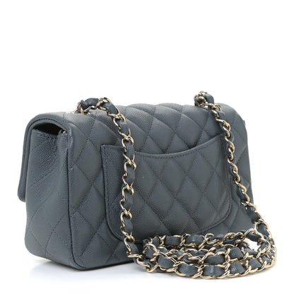 Chanel Caviar Quilted Mini Rectangular Flap Dark Grey 3 of 11