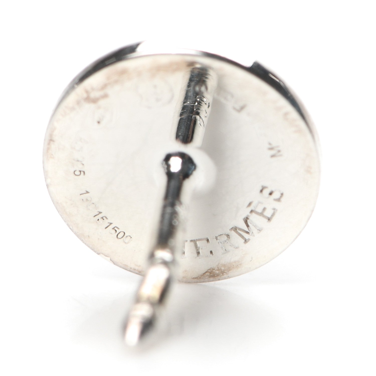 Hermes Sterling Silver TPM Ex-Libris Earrings 4 of 5
