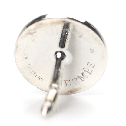 Hermes Sterling Silver TPM Ex-Libris Earrings 4 of 5