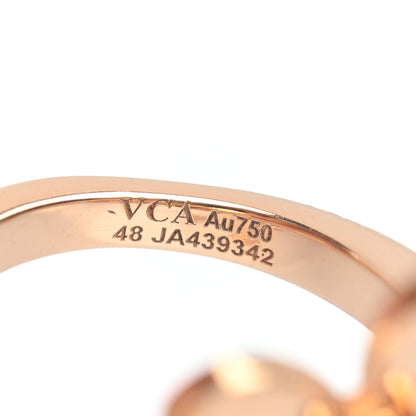 Van Cleef & Arpels 18K Yellow Gold Diamond Frivole Between The Finger Ring 48 4.5 5 of 6