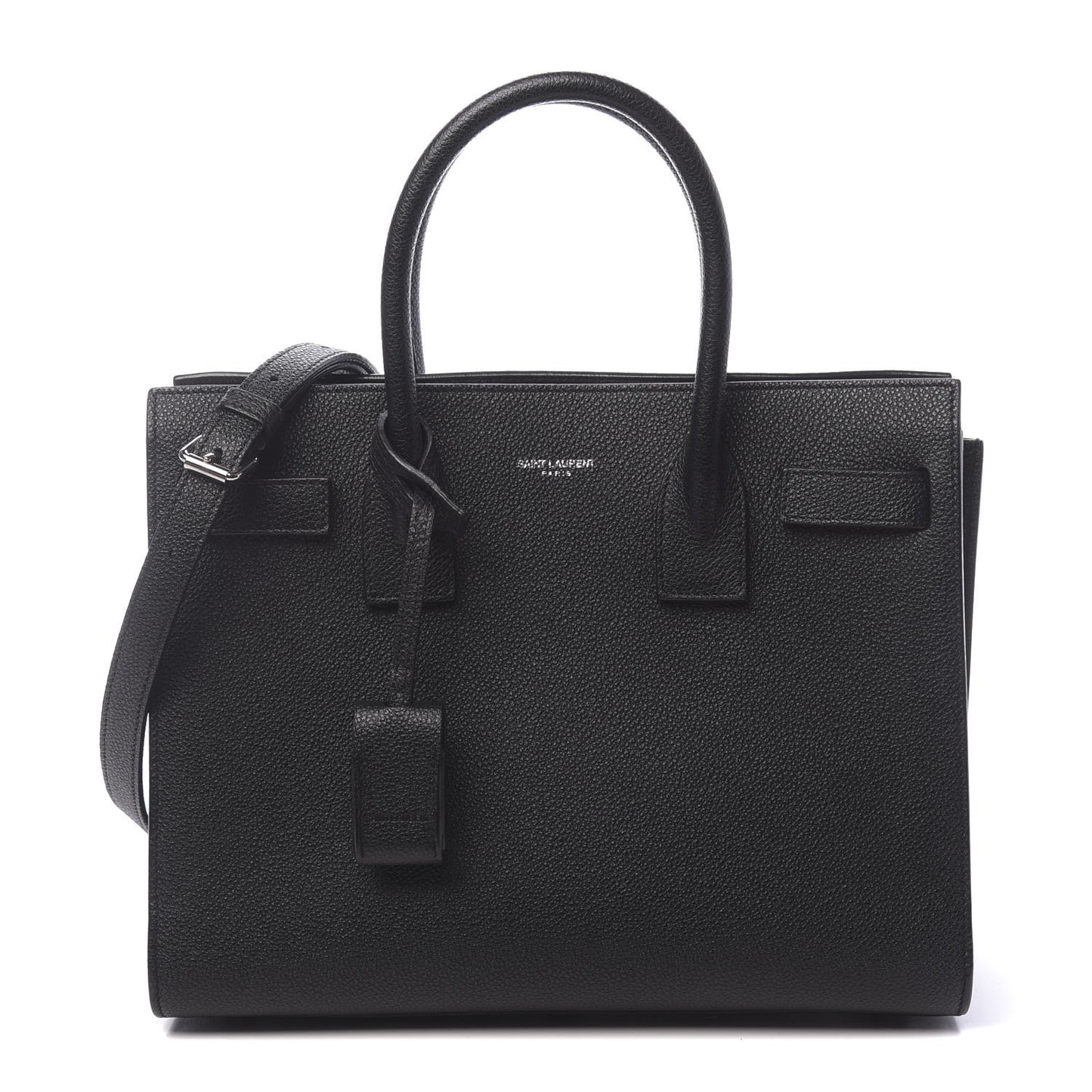 Grained Calfskin Baby Sac De Jour Black
