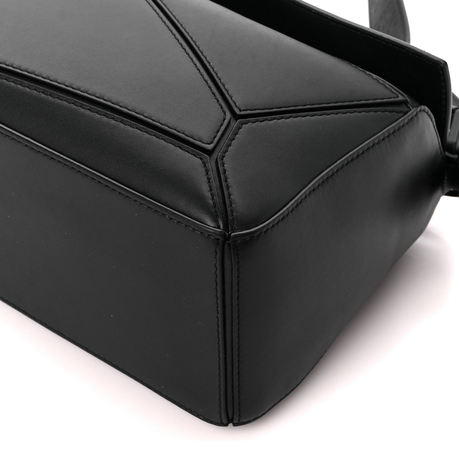 Loewe Satin Calfskin Small Puzzle Bag Black 1446950 – FASHIONPHILE