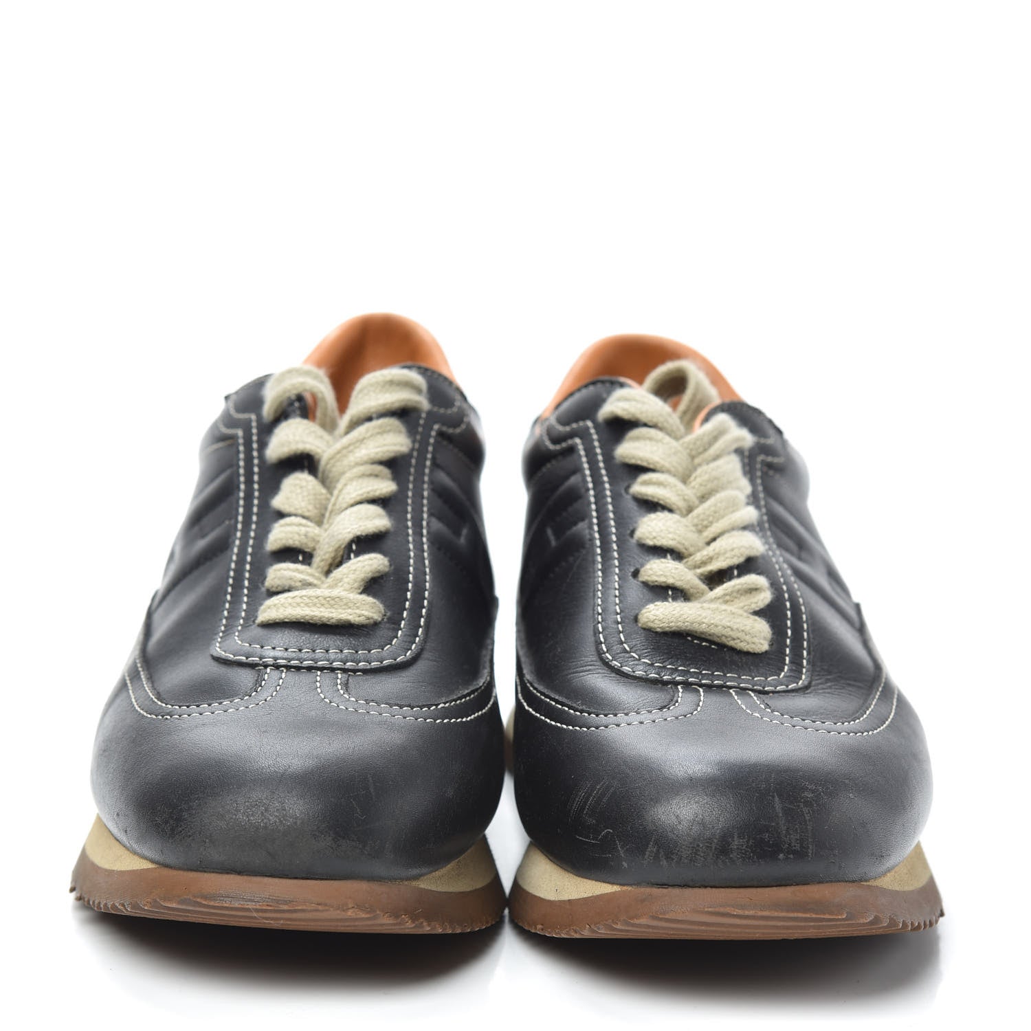 Hermes Calfskin Womens Quick Sneakers 37 Black 2 of 7