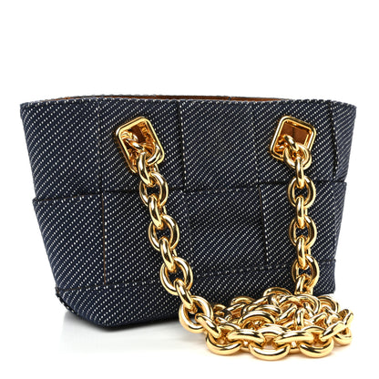 Bottega Veneta Denim Maxi Intrecciato High Frequency Chain Tote Indigo 4 of 11