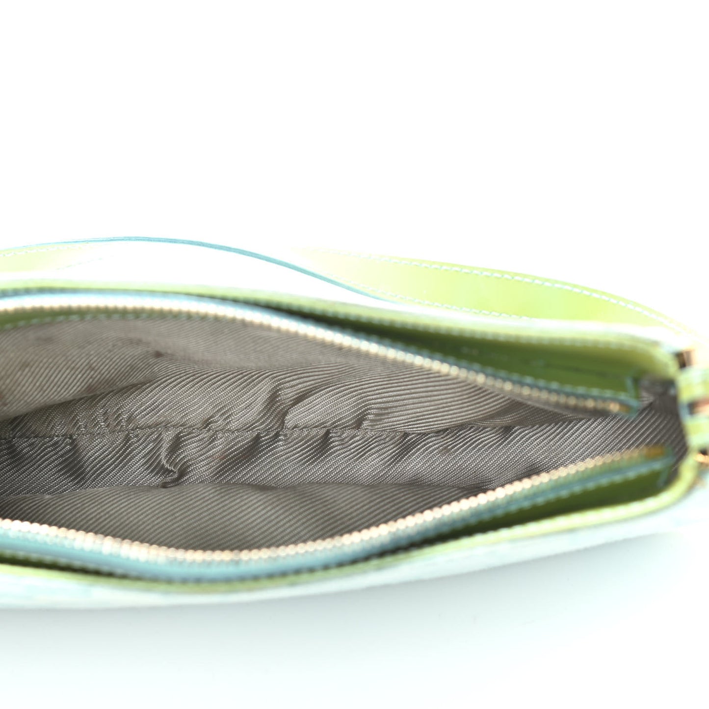 Canvas Patent Monogram Shoulder Bag Green Blue