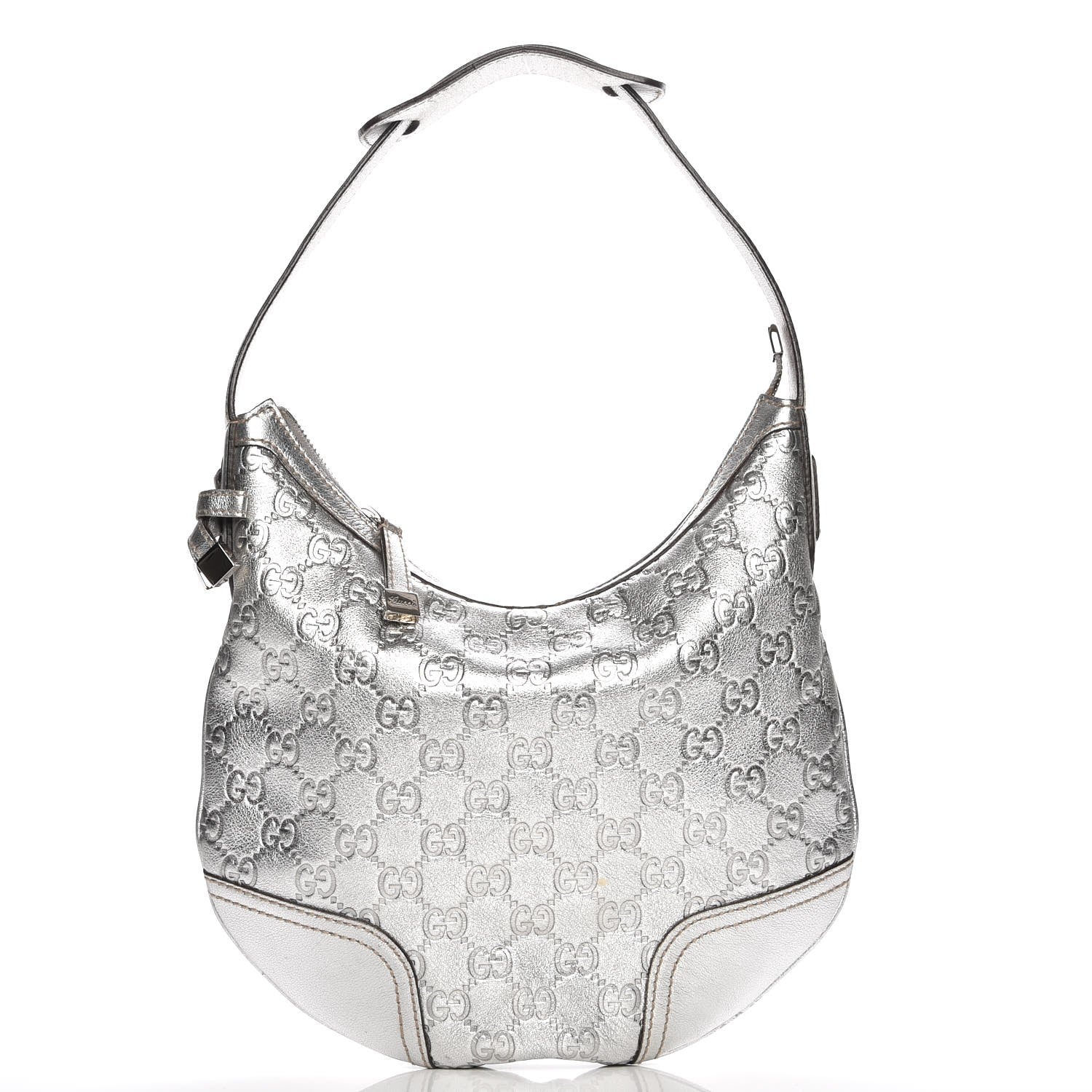 Gucci Guccissima Small Princy Hobo Silver 1 of 7