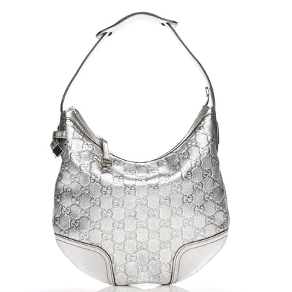 Gucci Guccissima Small Princy Hobo Silver 1 of 7