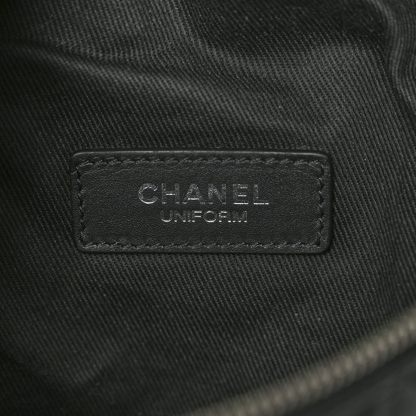 Calfskin Quilted Waist Belt Bag Black
