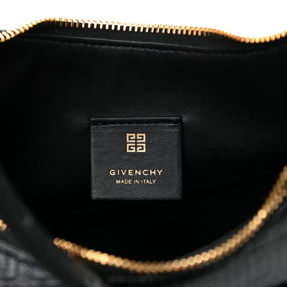Givenchy Coated Canvas Logo 4G Embossed Small Moon Cut Out Shoulder Bag Black 6 of 12