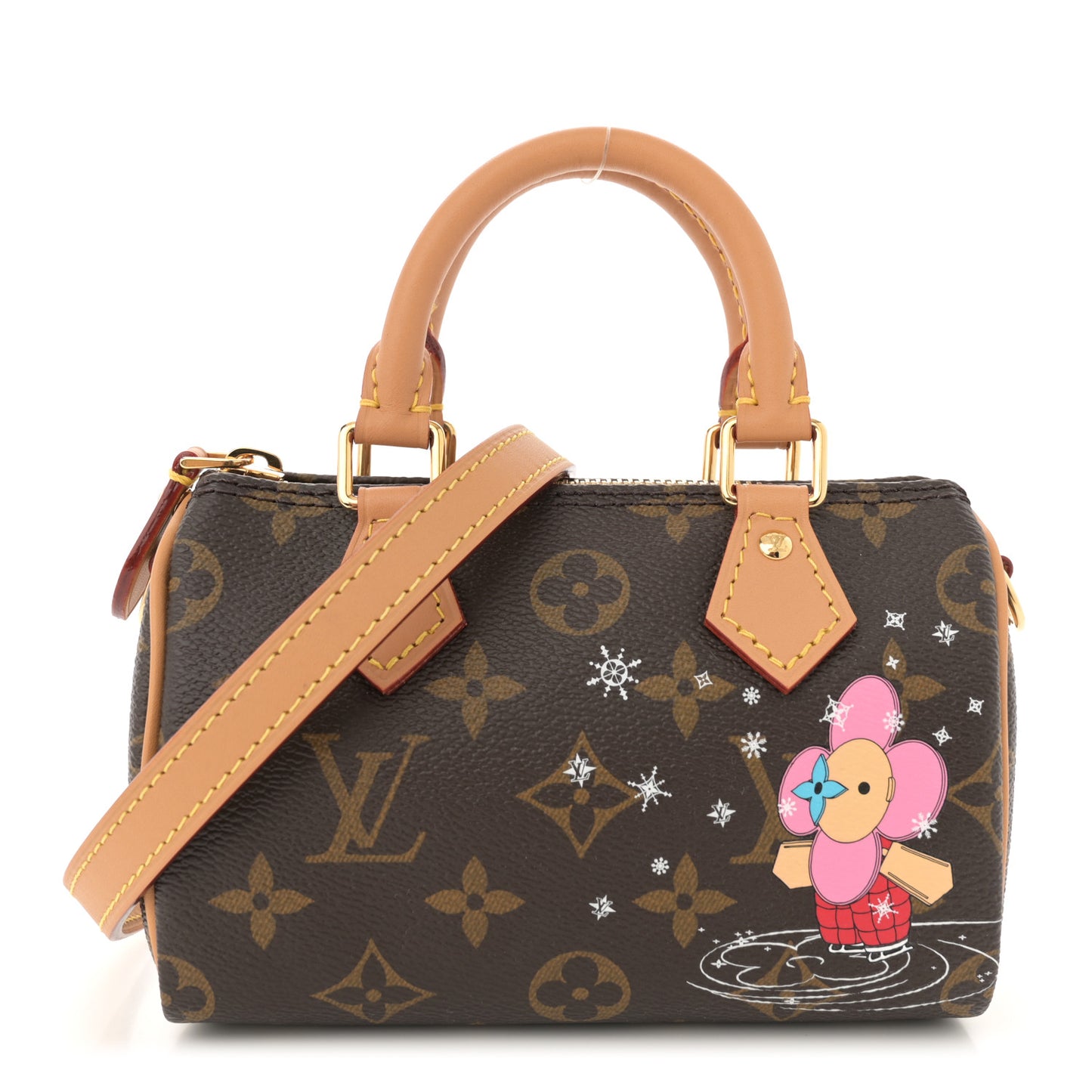 Monogram Vivienne Ice Skating Nano Speedy Bandouliere Pink
