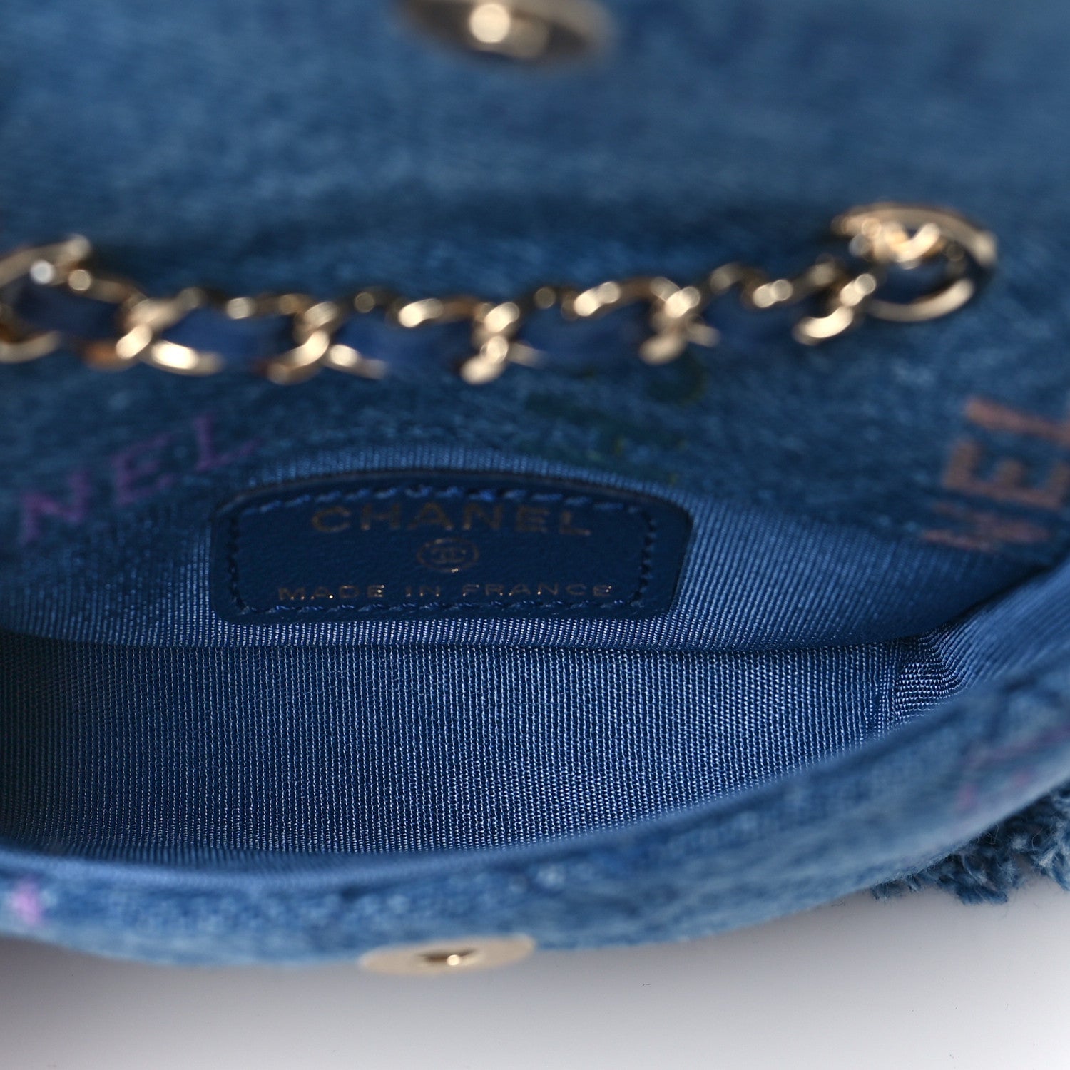 Chanel Denim Quilted Denim Mood Belt Bag Blue Multicolor 5 of 11