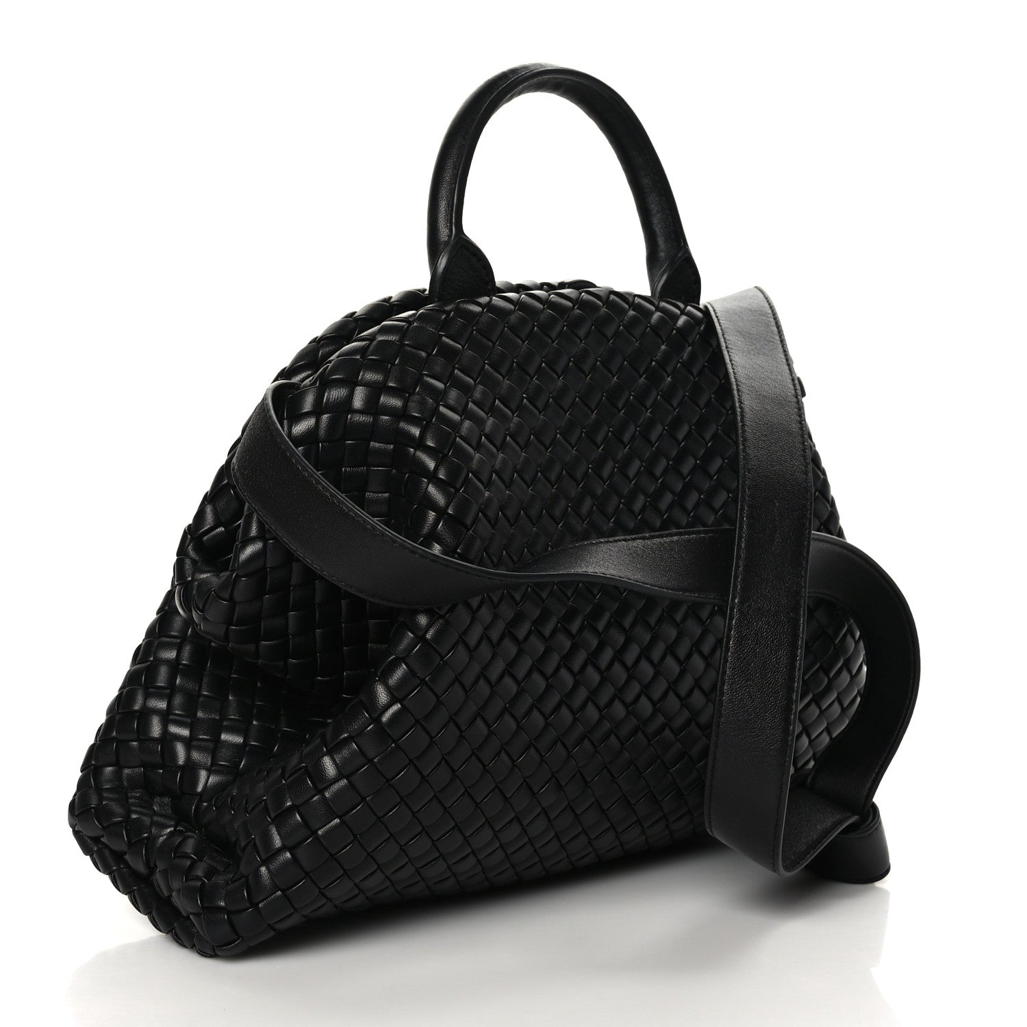 Bottega Veneta Nappa Intrecciato Medium Padded The Handle Tote Black 4 of 9