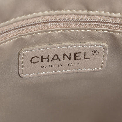 Chanel Calfskin Surpique Chevron Tote White 6 of 16