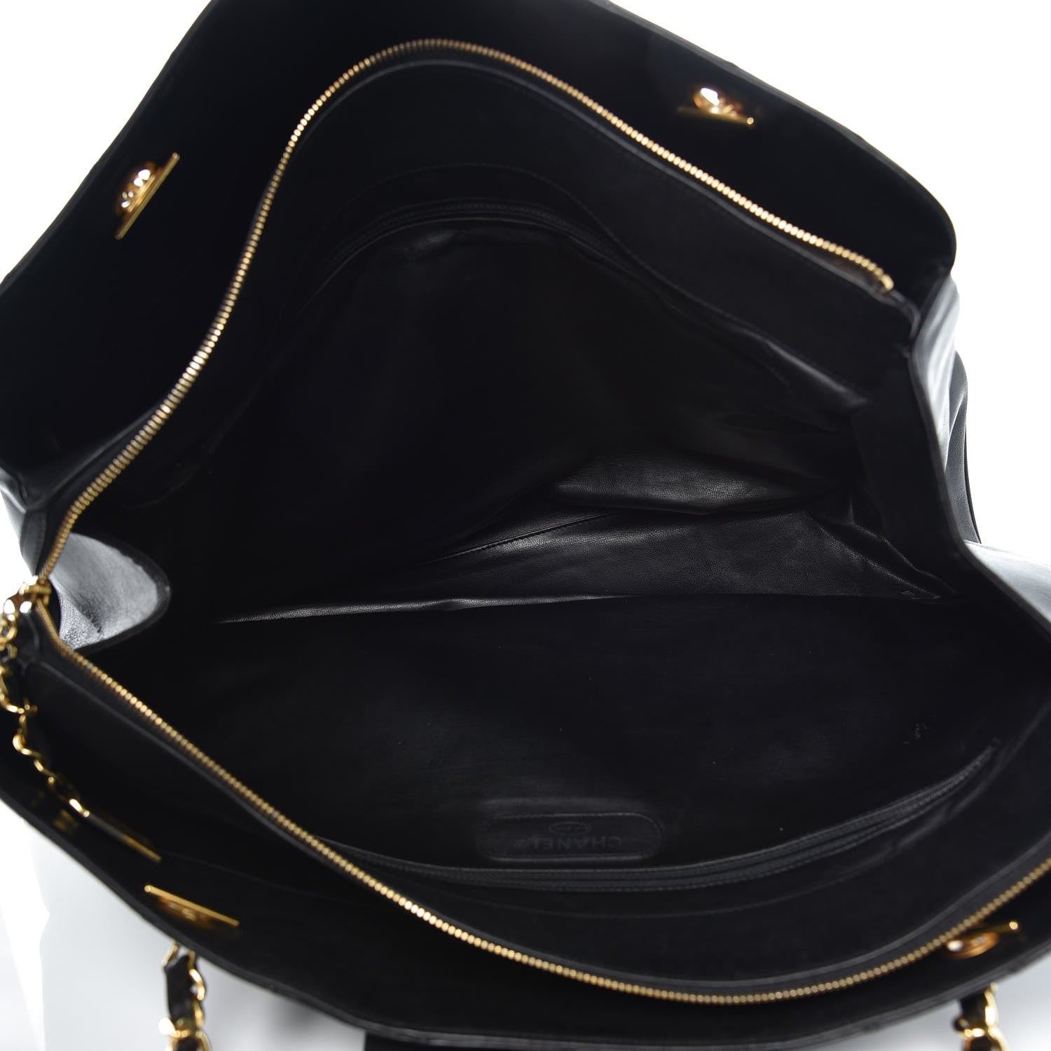 Chanel Calfskin Stitched XL Weekender Black 7 of 14