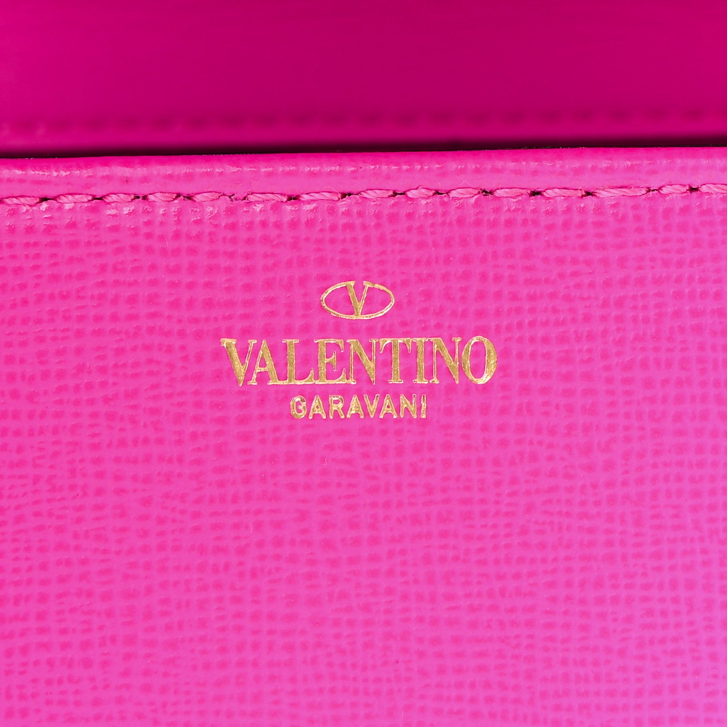 Valentino Garavani Grainy Calfskin Enamel Monochrome VLogo Stud Sign Shoulder Bag Pink PP 6 of 9