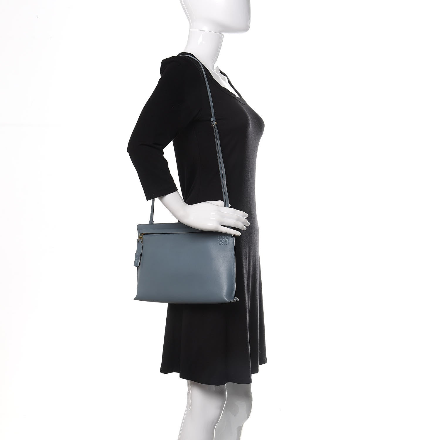 Loewe Calfskin T Pouch Bag Stone Blue 2 of 9