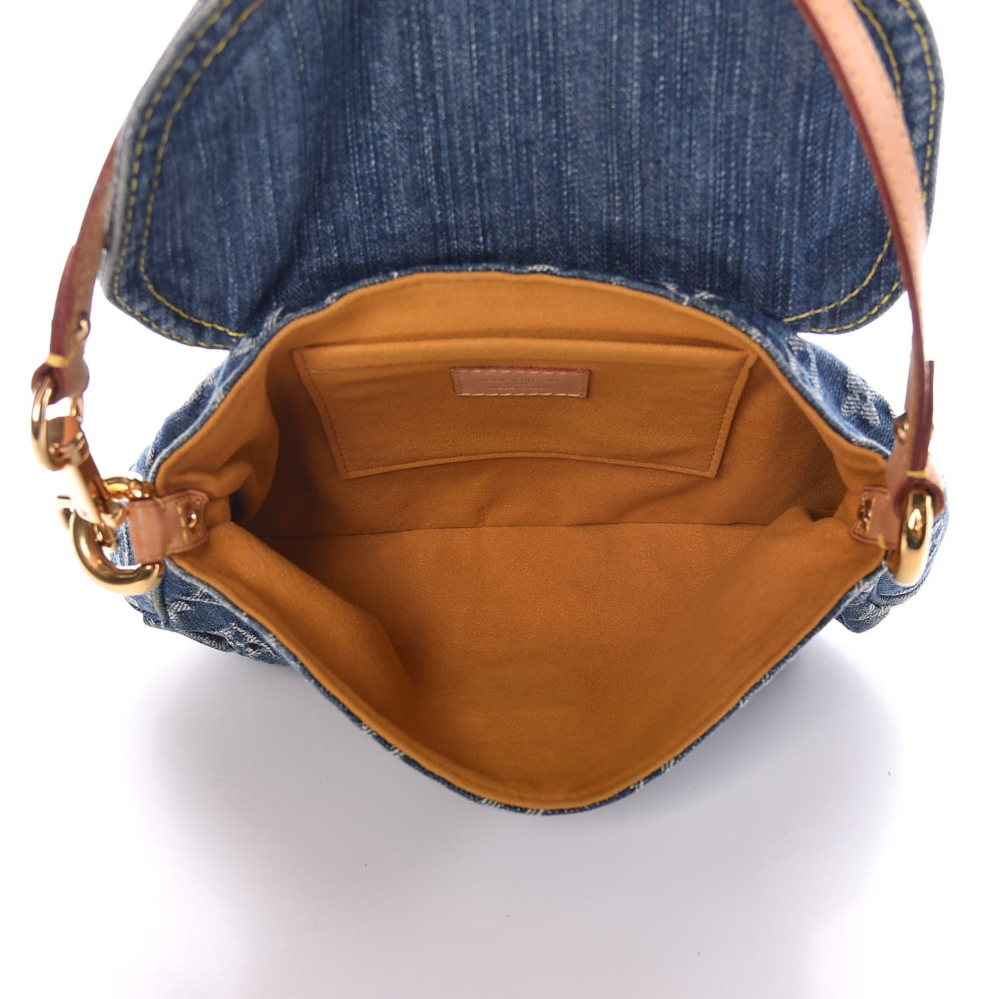Monogram Denim Mini Pleaty Blue