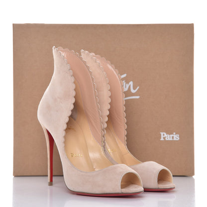 Christian Louboutin Suede Pijonina 100 Booties 37 Doudou 8 of 8