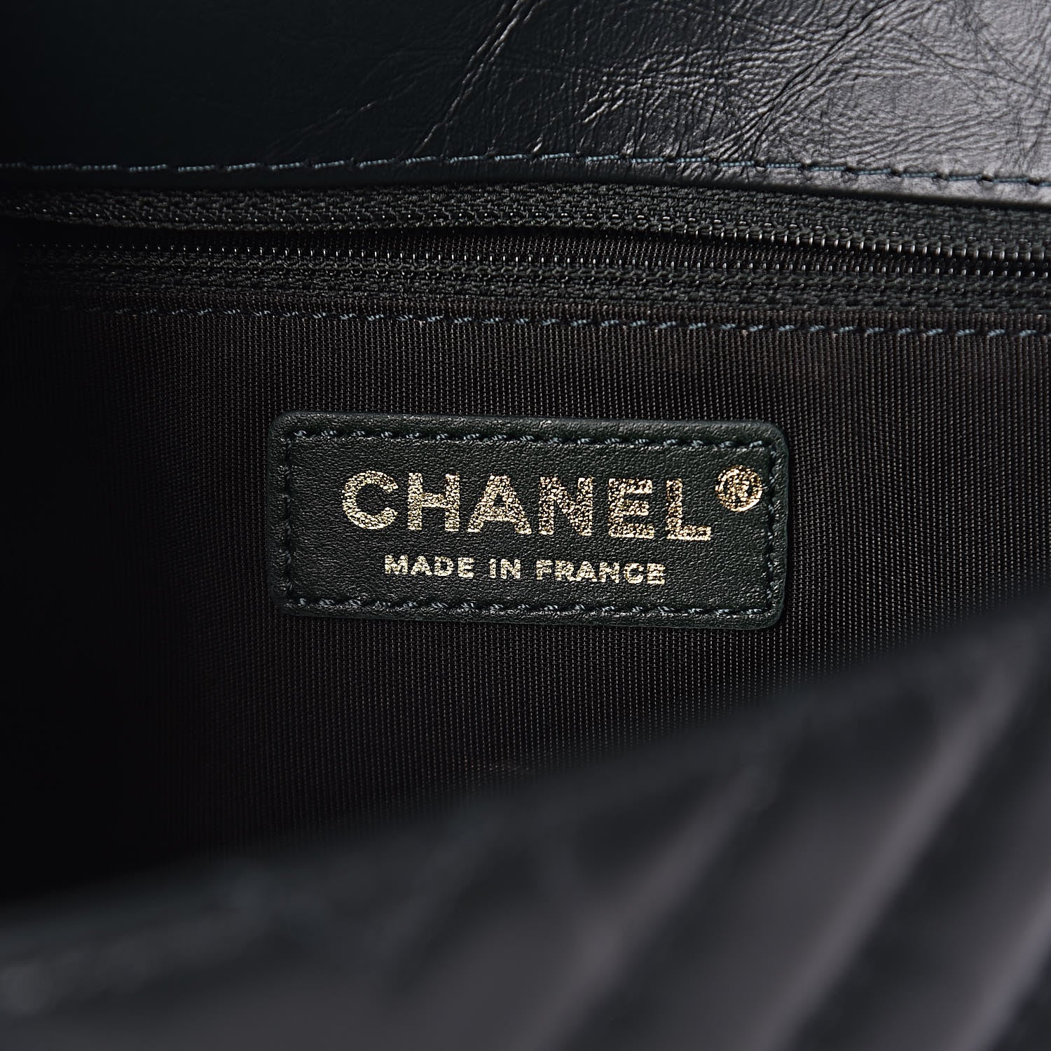 Chanel Calfskin Chevron Quilted Top Handle Flap Green 6 of 11