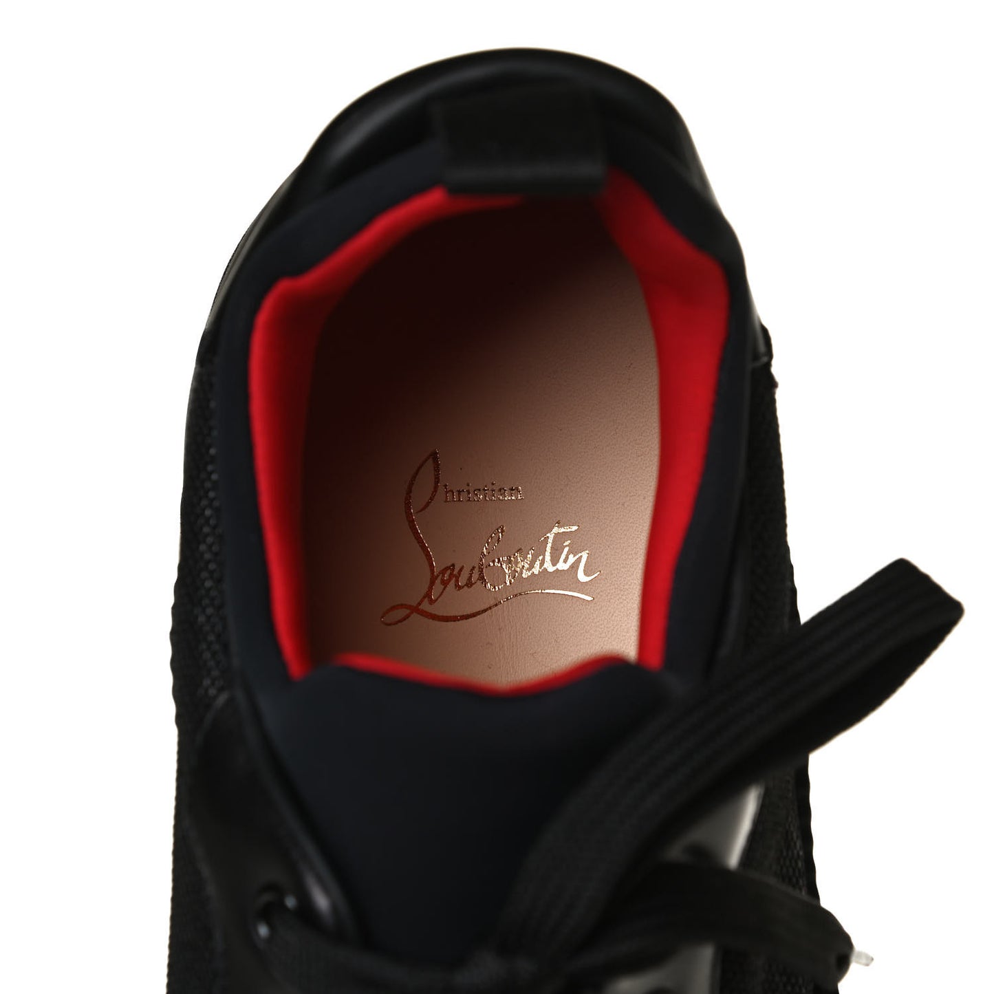 Calfskin Tisse Serre Patent Neoprene Aurelien Flat Sneakers 40 Black