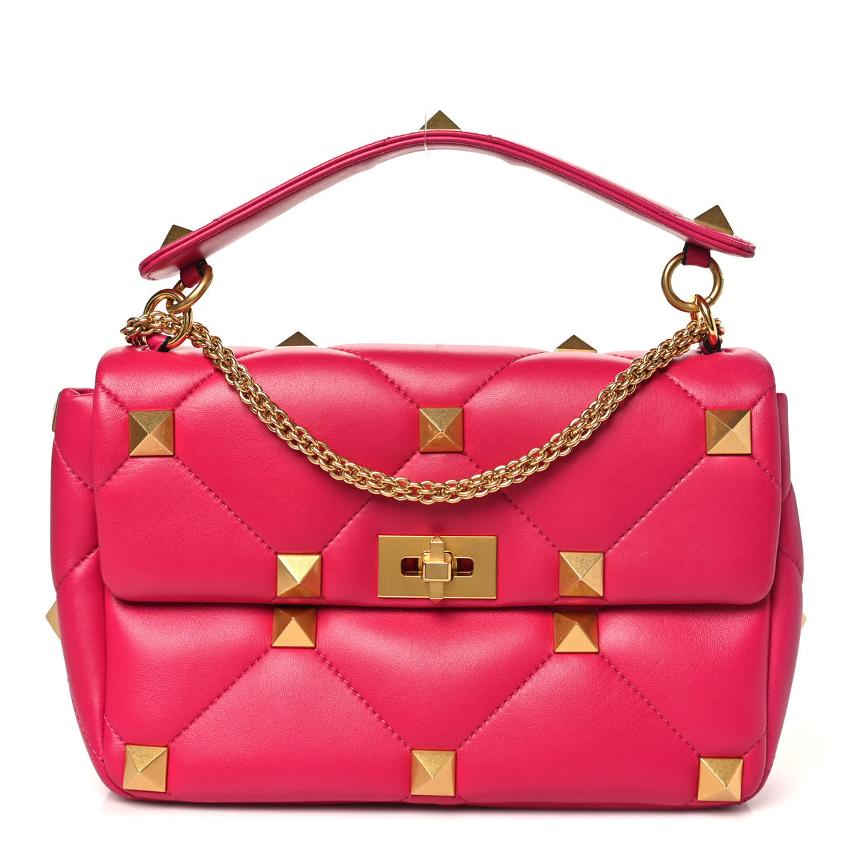 Nappa Large Roman Stud Shoulder Bag Blossom