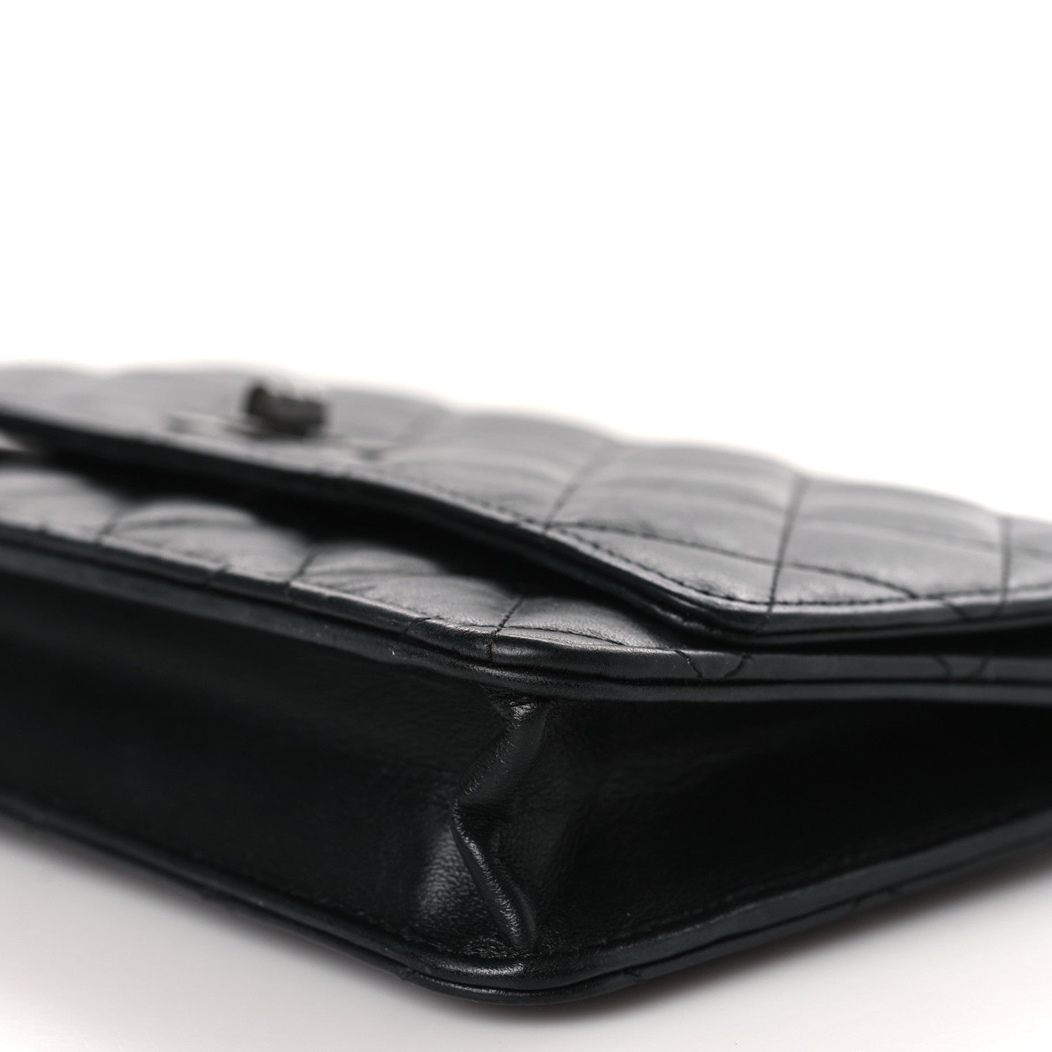 Chanel Aged Calfskin Quilted Reissue Wallet On Chain WOC So Black 10 of 10